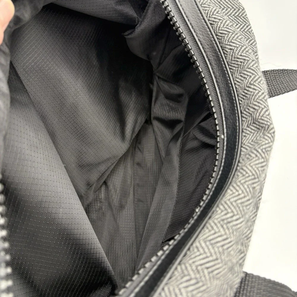 Luca Chaira Vegan Leather Black Houndstooth‎ NFL Duffel Bag Weekender Rare